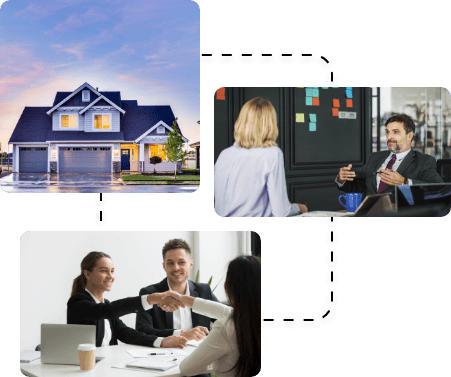 Griha Realtors — homes and client meetings